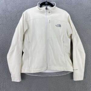 The North Face Jacket Womens Medium White Apex Softshell Full Zip Fleece Lined